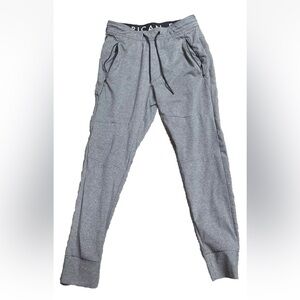 Men’s Small American Eagle Gray Joggers Zipper Pockets